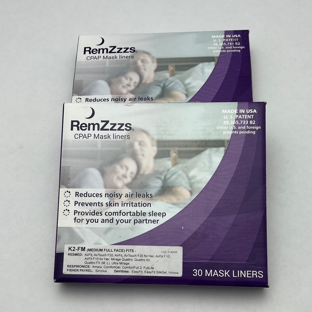 2 Box Lot Of CPAP Mask Liners K2-FM (medium full face) Fits